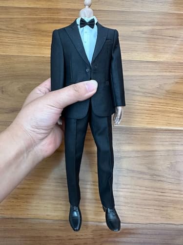 1/6 Ratio of Men's Clothing，1/6 Scale Male Figure Sport Suit，1/6 Scale Male Clothes，Bow tie Suit