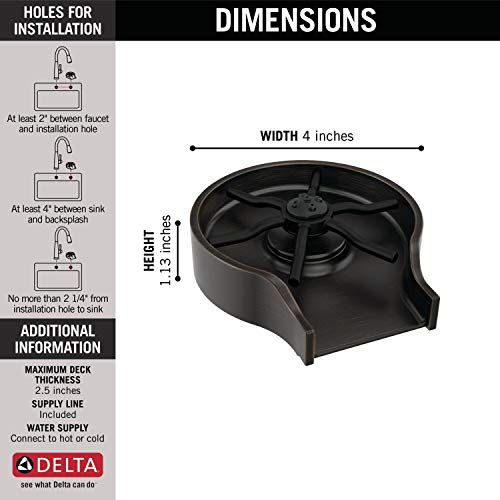 Delta Oil Rubbed Bronze Metal Glass Rinser for Kitchen Sink, Cup Washer for Sink, Bottle Washer, Venetian Bronze GR250-RB - image 6