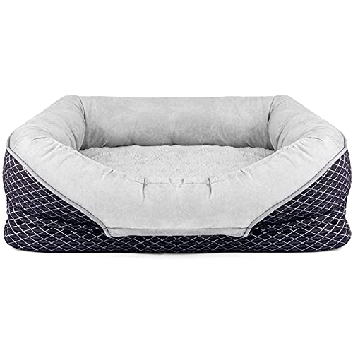 AsFrost Dog Bed Orthopedic Dog Bed,Bolster Dog Beds for Small / Medium / Large Dogswith Solid Orthopedic Foam- Soft…