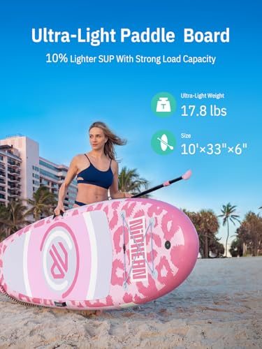 Image of Niphean 10' Inflatable Paddle Board, Ultra-Light SUP for Beginners