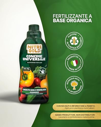 Nutrigold® Concime Universale | Fertilizzante Per Aromatiche E Tutti Ortaggi - Formula Bilanciata Con Azoto, Fosforo E Potassio - Nutrizione 100% Naturale A Km0 - Formato Liquido 700G + 50G Omaggio - 6