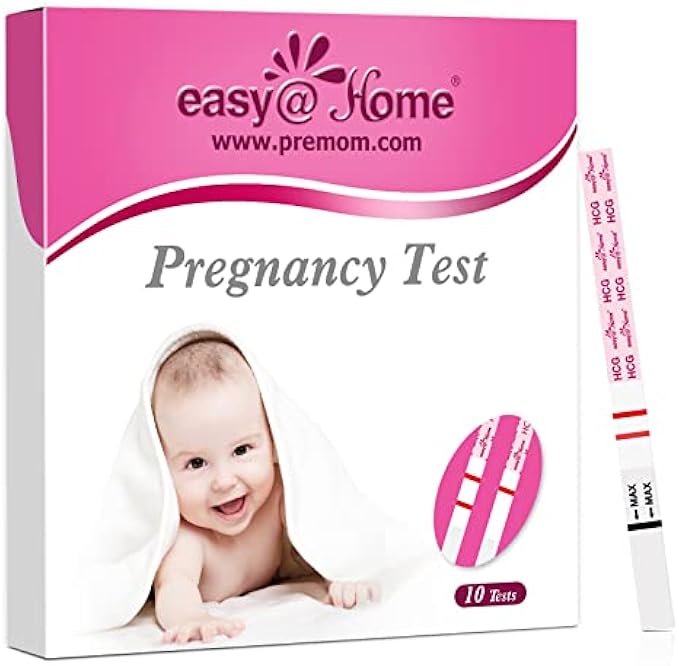 Easy@Home Pregnancy Test Strips Kit: 10-Pack HCG Test Strips, Early Detection Home Pregnancy Test