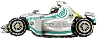 Ballonim® Rennauto Silber ca. 80cm Luftballons Folienballon Party DekorationGeburtstag