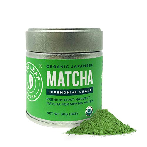 Jade Leaf Organic Ceremonial Grade Matcha Green Tea Powder - Authentic Japanese Origin - Teahouse Edition Premium First Harvest (1 Ounce) Jade Leaf Organic Ceremonial Grade Matcha Green Tea Powder - Authentic Japanese Origin - Teahouse Edition Premium First Harvest (1 Ounce)