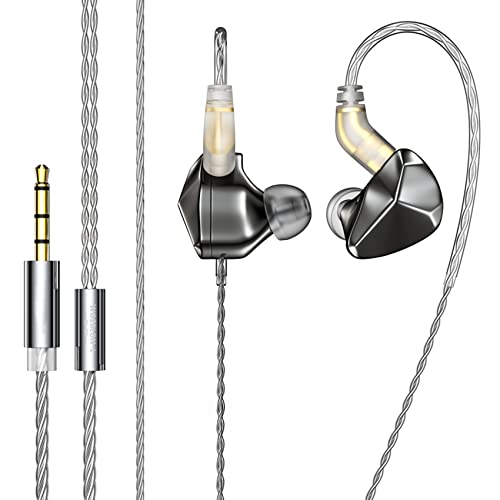 NEX WGZBLON BL-07 HiFi In Ear Monitors, 10mm Fiber Diaphragm high resolution Zinc Alloy Cavity