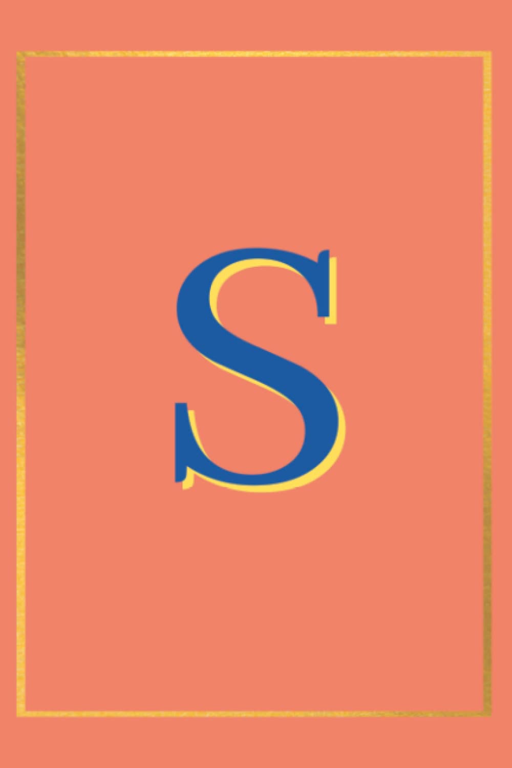 Classic Monogram Notebook "S": Personalized Lined Journal Notebook, 6x9, 100 pages, Gift for Women