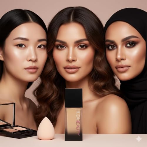 Image of HHudaa Professional Waterproof Oil-Free Longlasting Liquid 24-Hour Colour-True Full Coverage Foundation For All Skins Matte Finish For Women, Girls 30 Ml-1pcs (HHH)