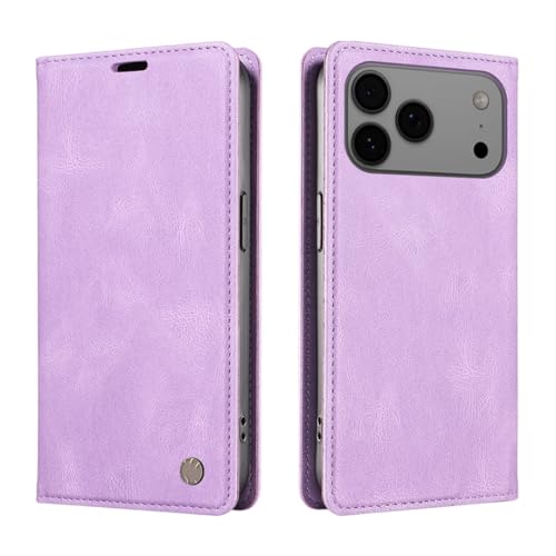 Étui iPhone 17 Pro Max portefeuille cuir aimanté anti-choc écran
