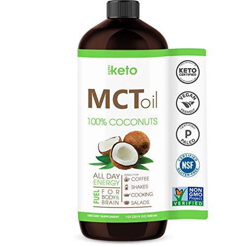 Keto Certified MCT Oil - 32oz Flavorless Non GMO Project Coconut MCT