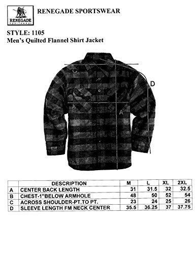 Men’s Long Sleeves Quilted Brawny Flannel Shirt Jacket2