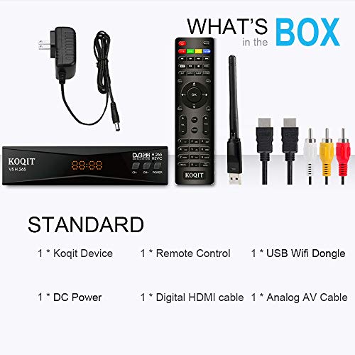 Koqit V5H H.265 Free To Air FTA Satellite Receiver DVBS2 Satellite TV