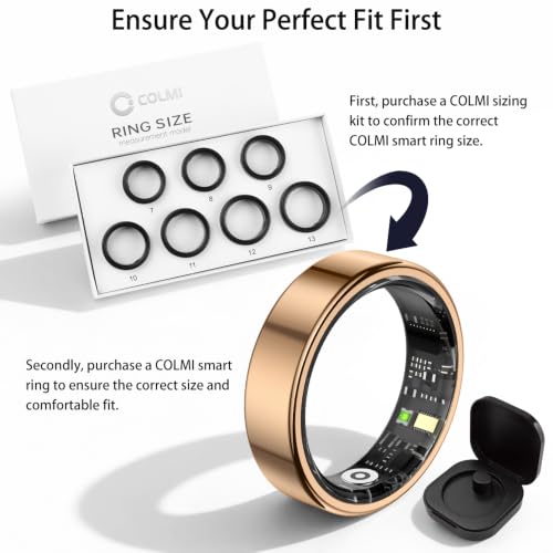 Image of Smart Ring for Women, Health Tracker & 5ATM, COLMI R02. (Rose Gold, 7#)