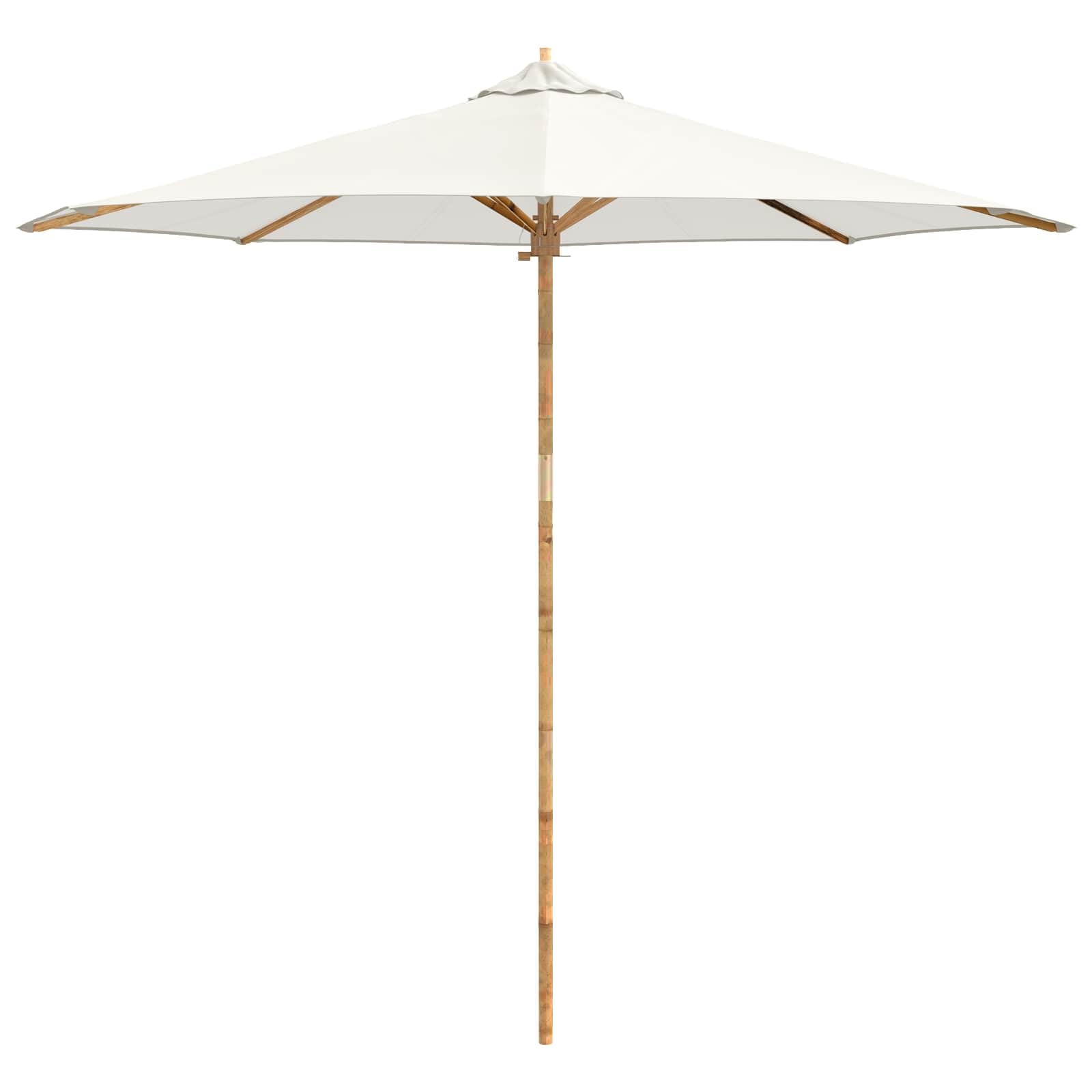 SYDE Kremowy parasol ogrodowy 270 x 260 cm bambusowy