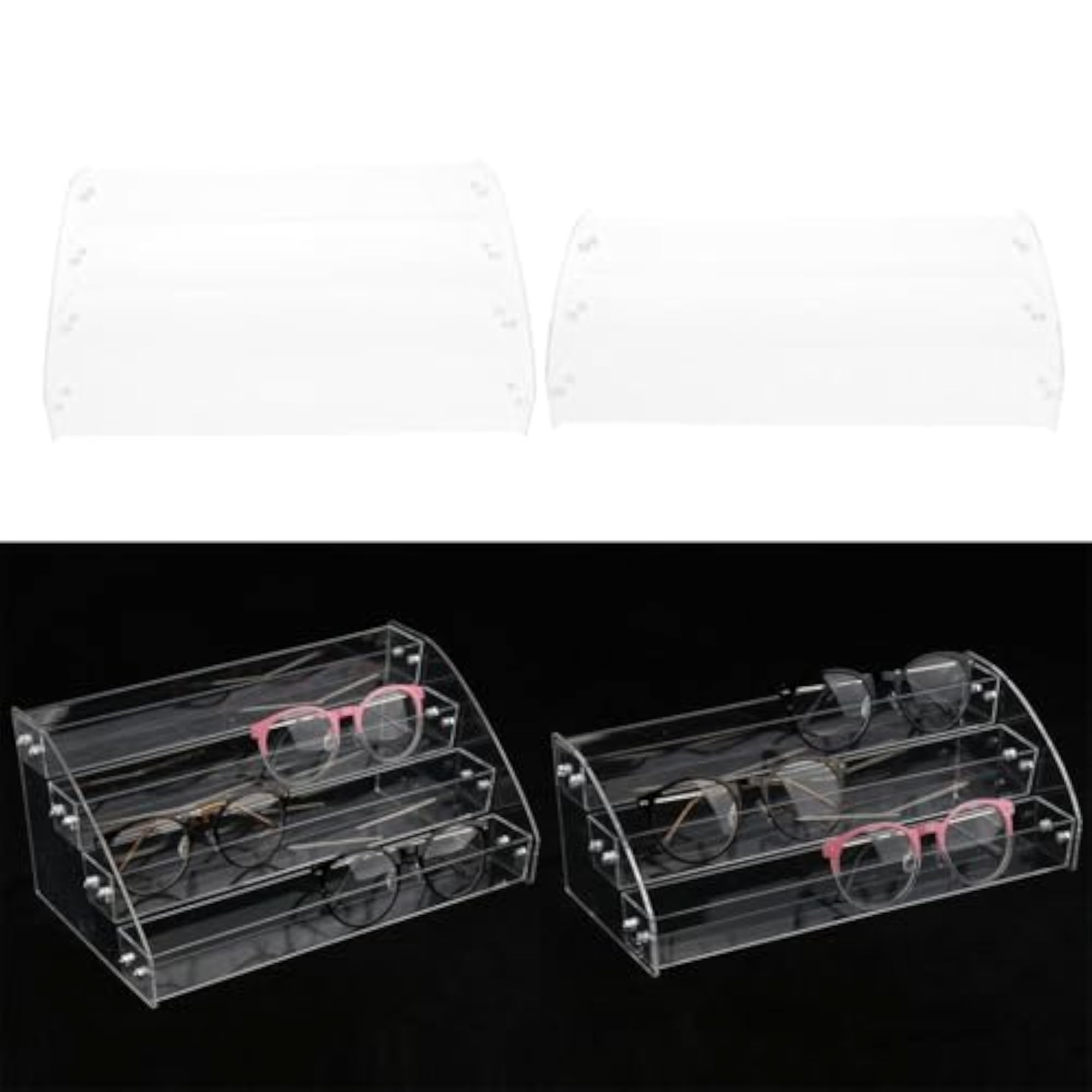 Acrylic Sunglasses Display Stands, 3 & 4 Layers