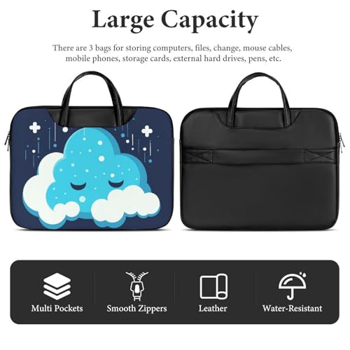 Bolso para portátil impermeable de 17 pulgadas con nubes blancas miniatura 5