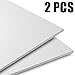 KEILEOHO 2 Pack 6061 12x12 Inch Aluminum Sheet, 1/8 Inch Thick Aluminum Plate with Protective Film, Multifunctional Flat Metal Sheet for Mechanical Workshop, Industrial, Electronics, Car, Crafts
