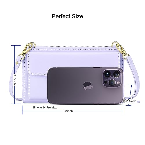 Image of nuoku Women's Small Crossbody Bags Wristlet Clutch Wallet Purses with Card Slot Phone Holder