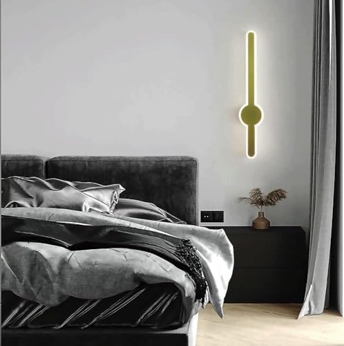 Image of Gold Sword Wall Light Luxurious Acrylic Wall Lamp | Warm White LED Fixtures for Bedroom, Living, Drawing, Kids Room & Bathroom - (1 Pack)
