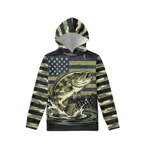 Image of WELLFLYHOM Boys Hooded Sweatshirts Hoodie Pullover Cool Graphic Crewneck Blouses Size 6-16