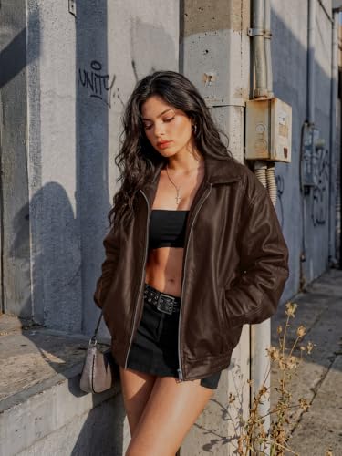 AUTOMET Oversized Faux Leather Jacket