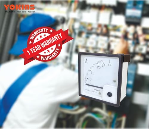 Image of YOKINS Moving Iron Analog panel meter AC Ammeter SR96 0-25A AC Direct, for AC current measurement size 96x96mm