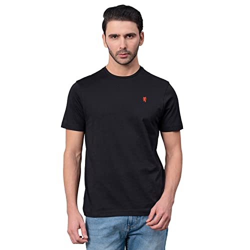 Image of Red Tape Solid Navy Round Neck T-Shirt for Men | Premium Comfort | Versatile Everyday Essential