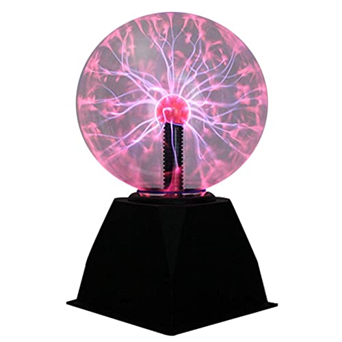 Tyenaza 3 Inch Magic Plasma Ball, Plasma Electric Nebula Light, Touch Sensitive, USB & Battery Powered, Pink