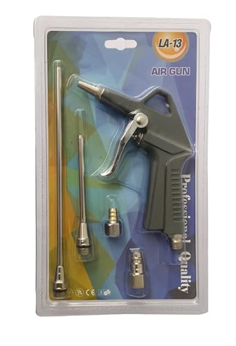 Image of Inditrust Metal Air Dust Blow Gun with long Steel Air flow Nozzle Pneumatic Air Compressor Tool Dust Cleaning Air Blower Gun (155mm, Type1)