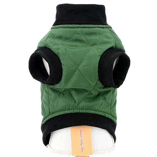 SMALLLEE_LUCKY_STORE Pet Water Resistance Zip-up Jacket Vest Coat with D-rings for Small Dogs Cats Fleece Lined Puppy Chihuahua Yorkie Warm Winter Clothes - Image 2