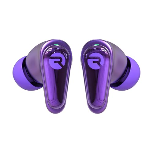 Image of Raycon Pro Earbuds Wireless Bluetooth + 6 Microphones with Hybrid Active Noise Canceling, Sweat & Water-Resistant Earphones, Premium Wireless Ear Buds Bluetooth 40 Hours Playtime (Purple)