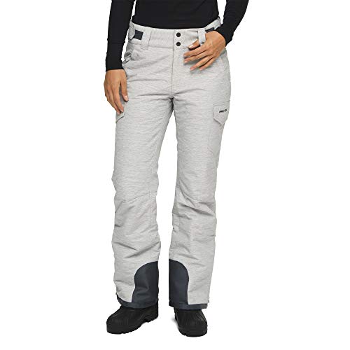 Arctix Women's Snow Sports Insulated Cargo Pants, Pearl Grey Melange, Small