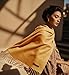 MBJ Shawls and Wraps Elegant Cashmere Scarfs for Women Stylish Warm Blanket Solid Winter Scarves ONESIZE MUSTARD