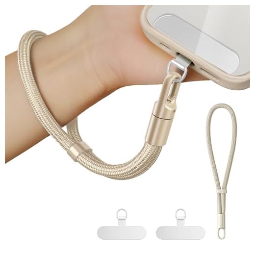 XCHKRM Cell Phone Lanyard,Phone Wrist Strap,2 Pcs Metal Patch for Women and Men Hands-Free Anti Theft Wristlet