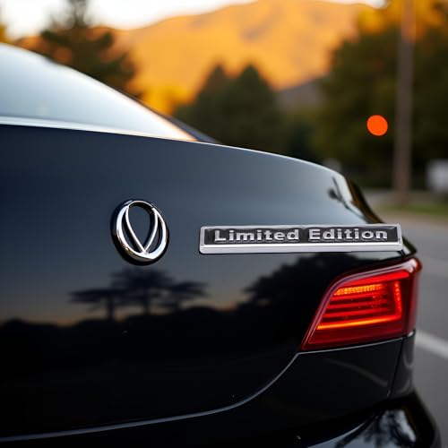 Image of Black Limited Edition Logo Metal Emblem Badge Decal Sticker Metal Bumper Stickers, Decals and Magnets Car Rear Trunk Sticker Limited Badge,Emblems