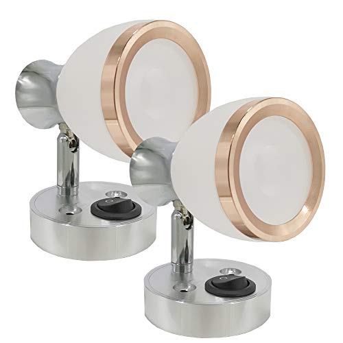 image for 12v-LEDlight 12V DC Decor Reading Light/Small Acrylic Wall Sconce Rose