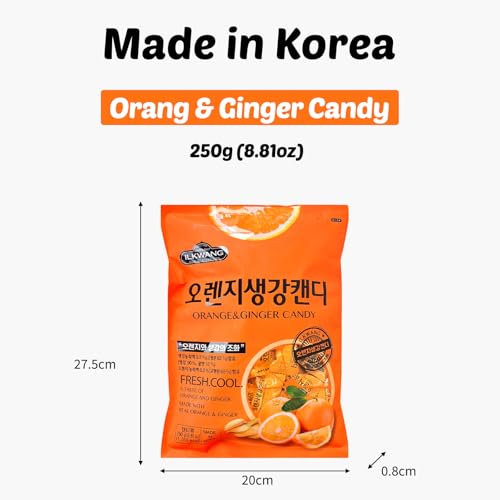 Caramelos coreanos de jengibre y naranja 250g miniatura 7