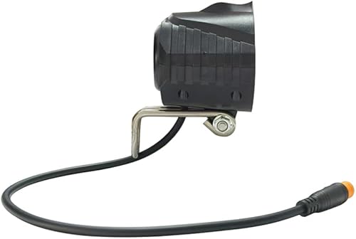 Miniatura 7 de EBike - Faro delantero LED de 36 V 48 V con bocina incorporada, 4 luces, conector de 3 pines para conducción nocturna, impermeable, bocina de