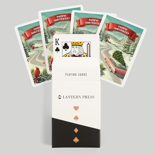 52 cartas para póker Navidad Pacific Northwest miniatura 6