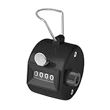 GOGO Counter, Handheld Tally Counter 4 Digit Display for Lap/Sport/Coach/School/Event - Black