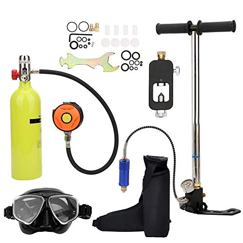 Portable Scuba Diving Tank Equipment, 1L Underwater Respirator High Pressure Air Pump Scuba