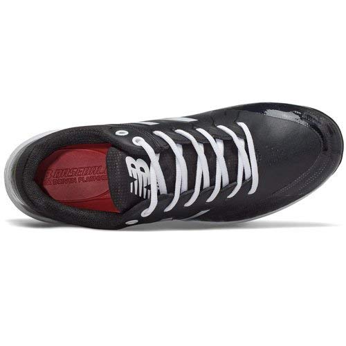 New Balance Men's 4040 V5 Metal Baseball Shoe, Black/White, 16 W US