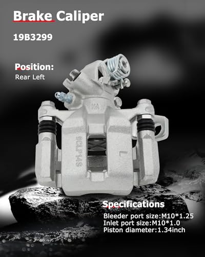 Image of cciyu 19B3299 Rear Left Brake Caliper With Bracket For Acura For CSX 2006-2011,For Acura For ILX 2013-2018,For Honda For Civic 2006-2015