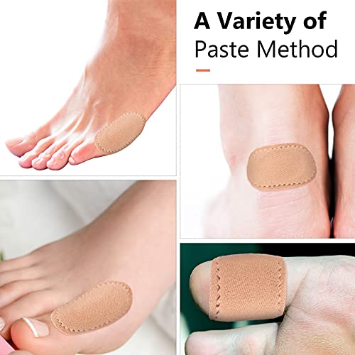 Image of Nuanchu 60 Pieces Bunion Cushions Self-Adhesive Bunion Pads Foot Callus Patches Foot Blister Shoe Accessories Women Men Feet Heel Protector Pads(Skin Color,M)