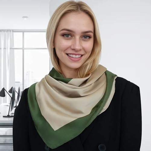 Square Scarf for Women Neck Head Wrap Lightweight Fashion Accessory for Travel Office Daily Outfit Styling