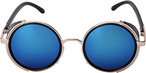 Image of OWL Steampunk Vintage Retro Round Circle Gothic Hippie Colored Plastic Frame Sunglasses Colored Lens