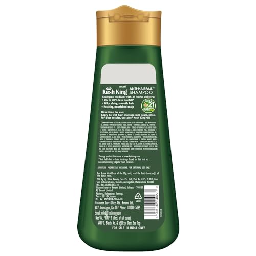 KESH KING Anti Hairfall Shampoo | with 21 Ayurvedic Herbs & Aloe Vera | Provides Healthy Nourished Scalp | for Shiny & Smooth Hair | 6.76 Fl Oz/200ml