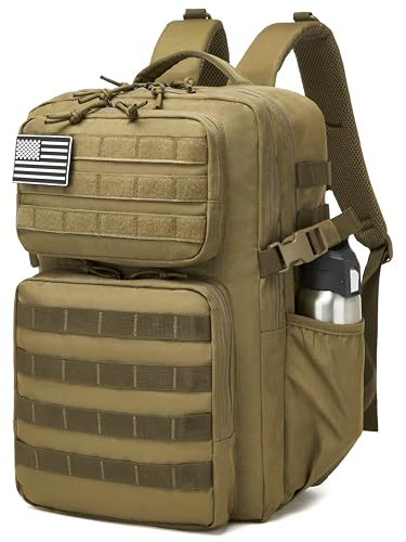 Image of Wotony Military Tactical Backpack for Men Waterproof Daypack 3 Day Assault Pack Molle Bag with Water Bottle Holder
