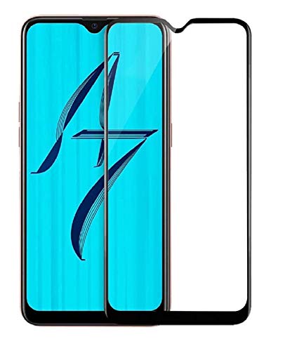 Image of Tempered Glass Screen Protector Compatible For Oppo A7 Full Screen Coverage (Except Edge to Edge) and Free Complete Easy Installation kit.