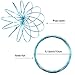 JOVITEC 4 Pieces Flow Ring 3D Spinner Ring Spring Bracelet Arm Toy for Teens Adults Games Spinning Metal Globe Slides Down Arms (Color Set 3)
