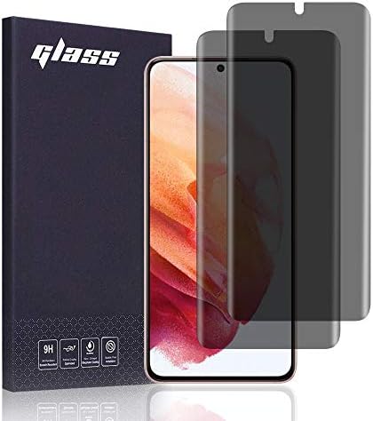 FiiMoo [2 Pack Privacy Screen Protector Compatible with Samsung Galaxy S22 Ultra, [Fingerprint Recognition] [Case Friendly] [Full Coverage], Anti-Spy TPU Ultra HD Soft Film for Galaxy S22 Ultra